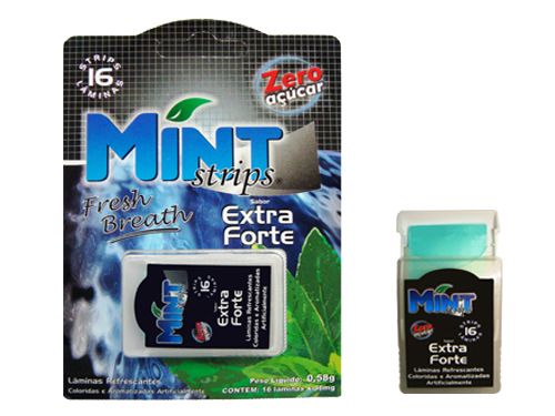 PASTILHA LÂMINA MINT STRIPS EXTRA FORTE